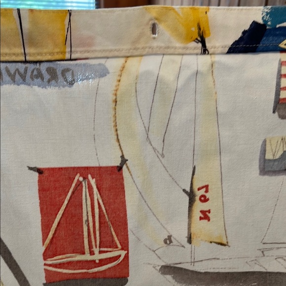 Nautical sailboat Americana boating shower curtain cotton - Picture 9 of 9